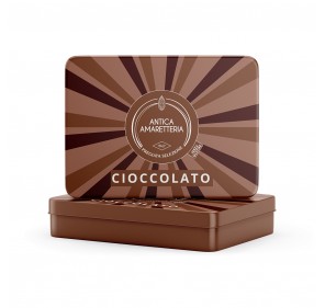 Chocolate amaretti - metal box